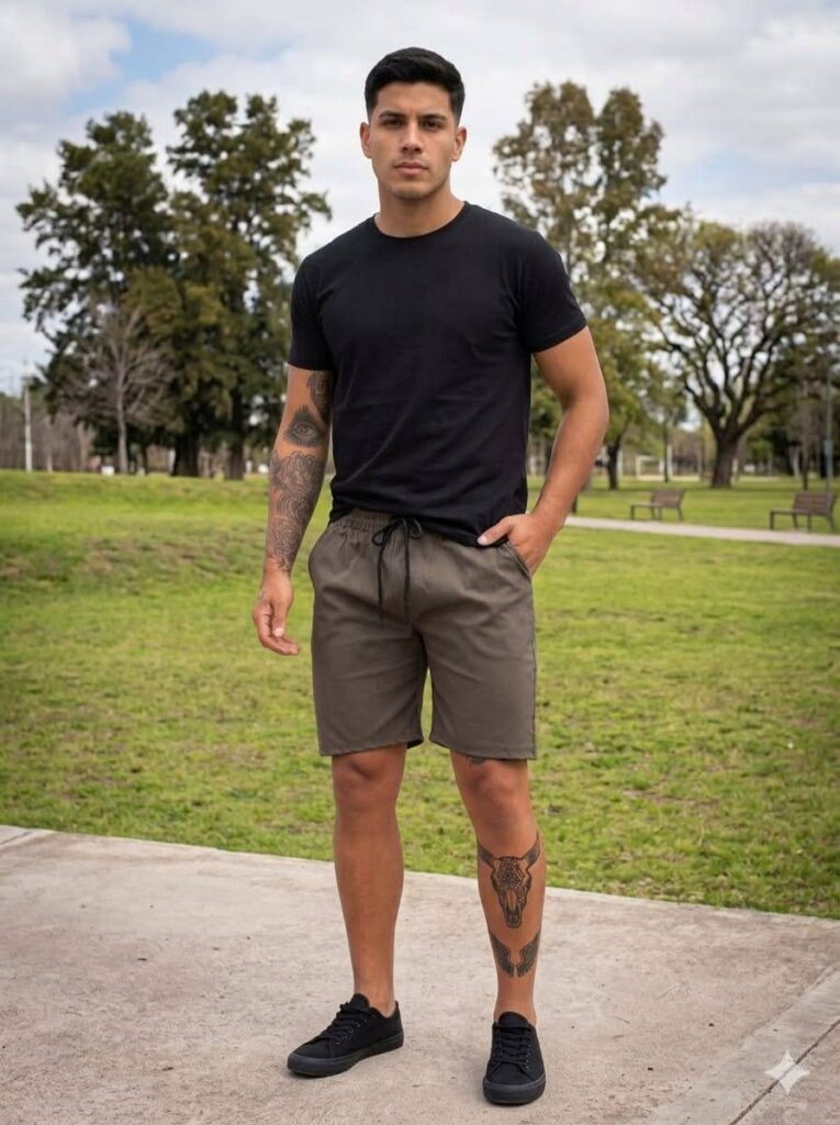 SHORT CORTE CHINO DE BENGALINA